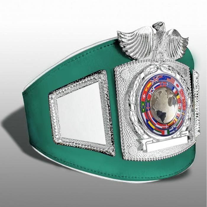 PROEAGLE SILVER WORLD FLAGS CHAMPIONSHIP BELT - PROEAGLE/S/FLAGS - AVAILABLE IN 6+ COLOURS